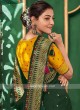 Art Silk Bottle Green Saree